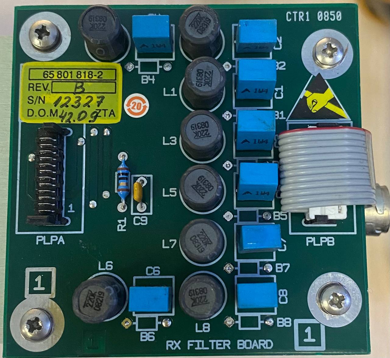 Плата RX Filter Board 65801818-2 s/n 12327, б/у, на проверку