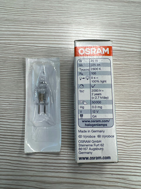 Лампа галогеновая Halostar 20W, 24V, G4