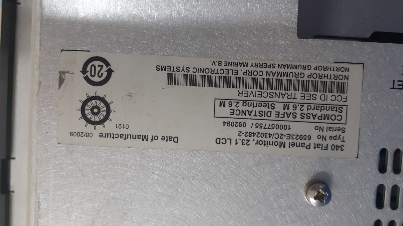 Rader monitor (S-band) Sperry Marine, s.n 100057755/092094, б.у, рабочее
