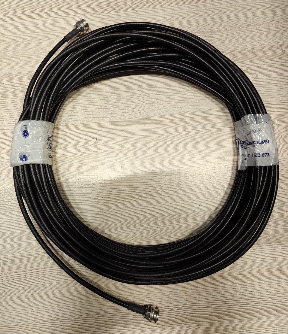 Кабель HUBER+SUHNER RG 223/U, 50, OHM, 537000, с разъёмами, 25м