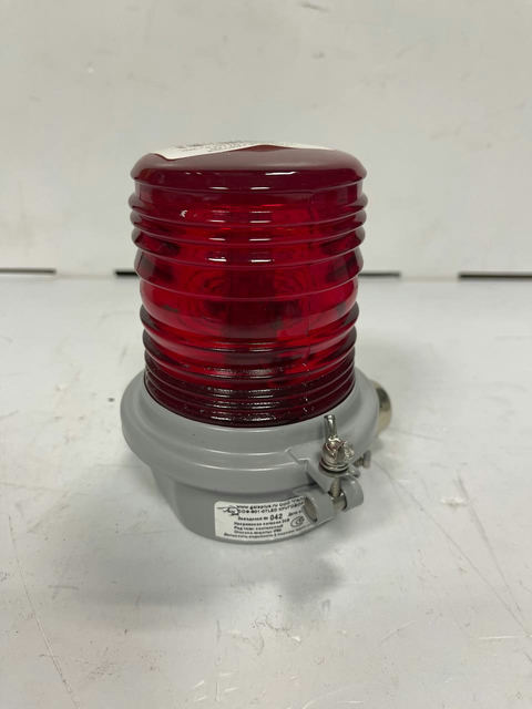 Круговой красный фонарь СОФ-901-07 LED (стационарный) 24 в., 360 град., 5,55 км., (сертификат РМРС)