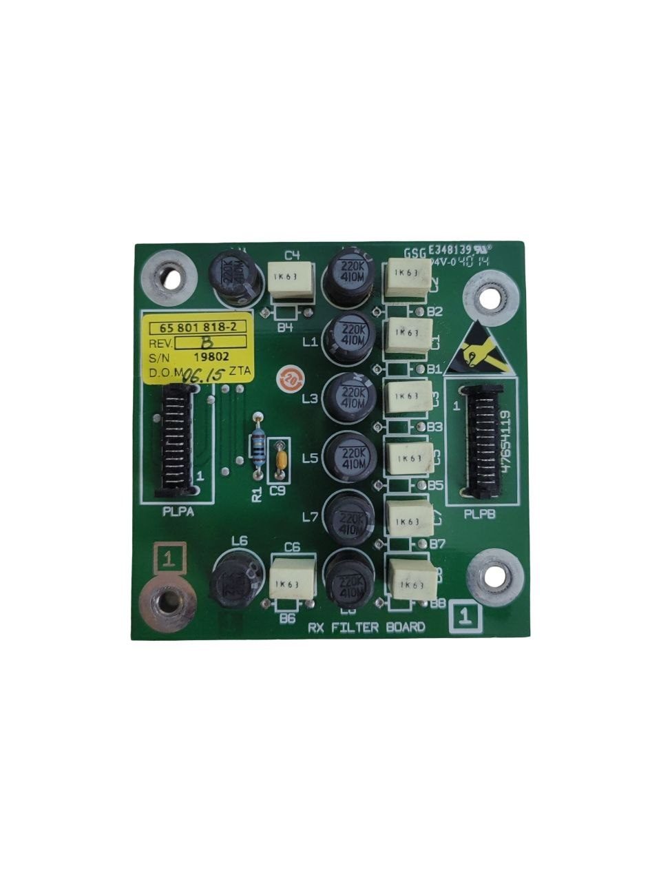 Плата RX Filter 65801818-2 Rev. B s.n 19802, б.у, на проверку